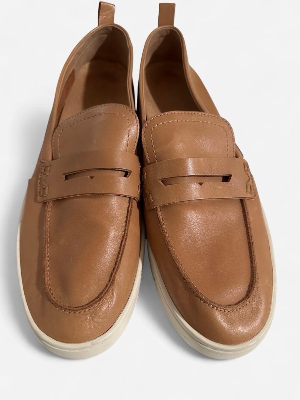 Vionic Uptown Brown Leather Penny Loafers Size 11 - Picture 2 of 6